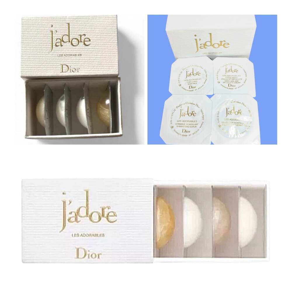3X BUNDLE of Dior J'adore Les Adorables 4-Piece Miniature Skincare Sampler Set!